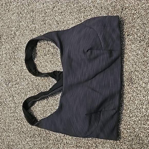 Lululemon Wunder Train Bra Medium Support C/D Heathered Graphite Grey Size 4 - Picture 4 of 6